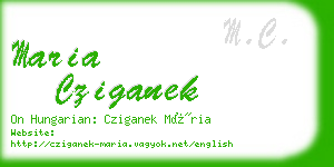 maria cziganek business card